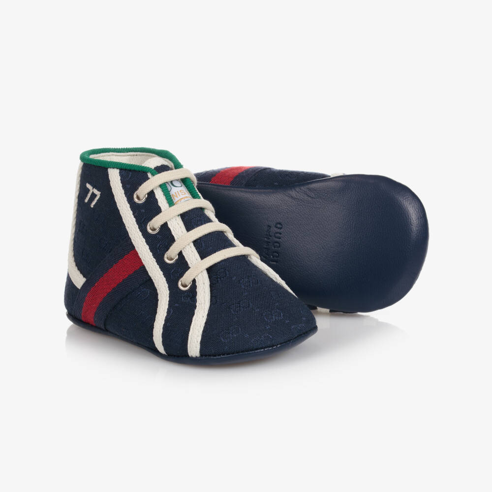 Gucci-Роскошные голубые пинетки для малышей | Childrensalon Outlet