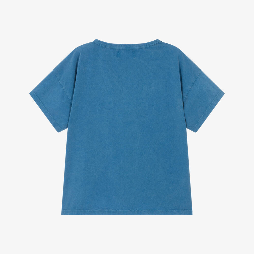 Bobo Choses-Boys Blue Organic Egg Tee | Childrensalon Outlet