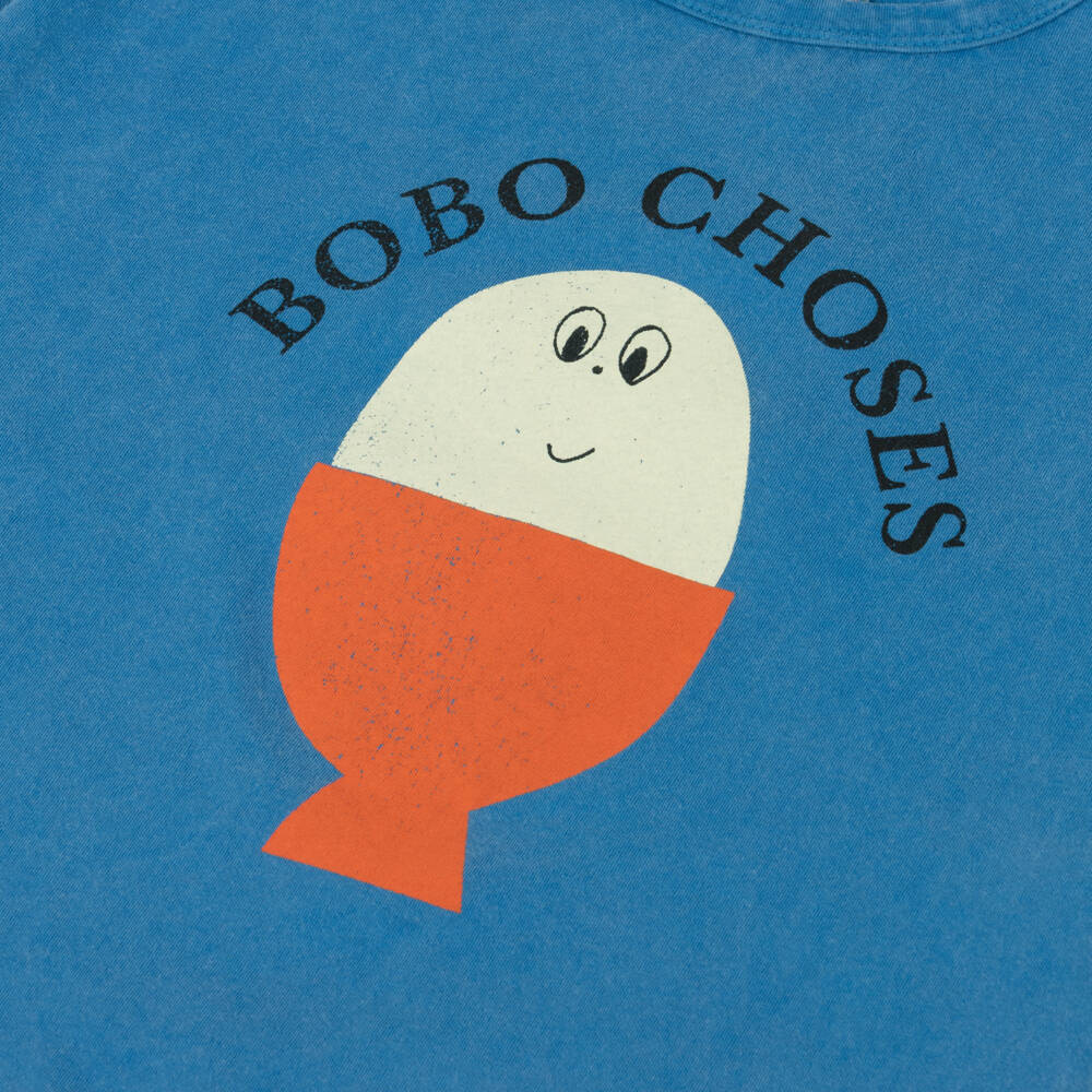 Bobo Choses-Boys Blue Organic Egg Tee | Childrensalon Outlet