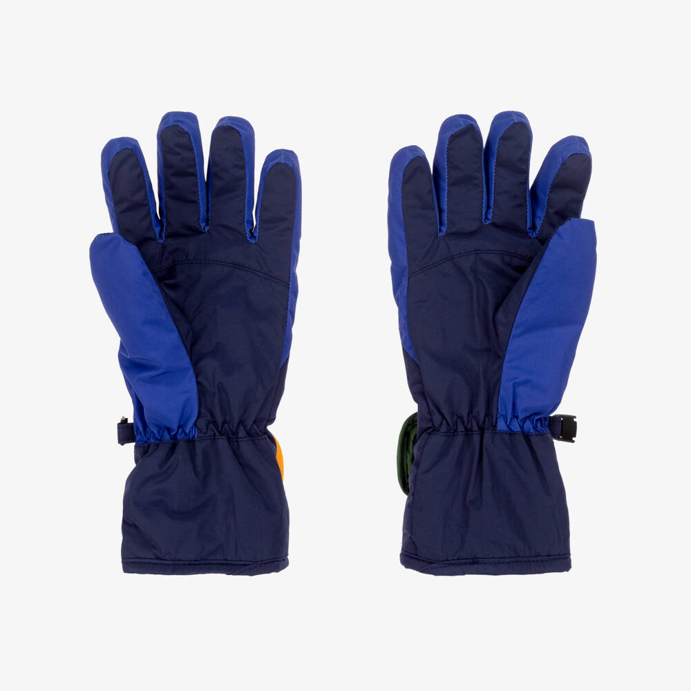 Bobo Choses-Boys Blue Padded & Fleece-Lined Ski Gloves | Childrensalon Outlet
