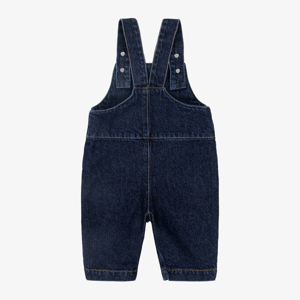 Bobo Choses-Boys Blue Patchwork Dungarees | Childrensalon Outlet