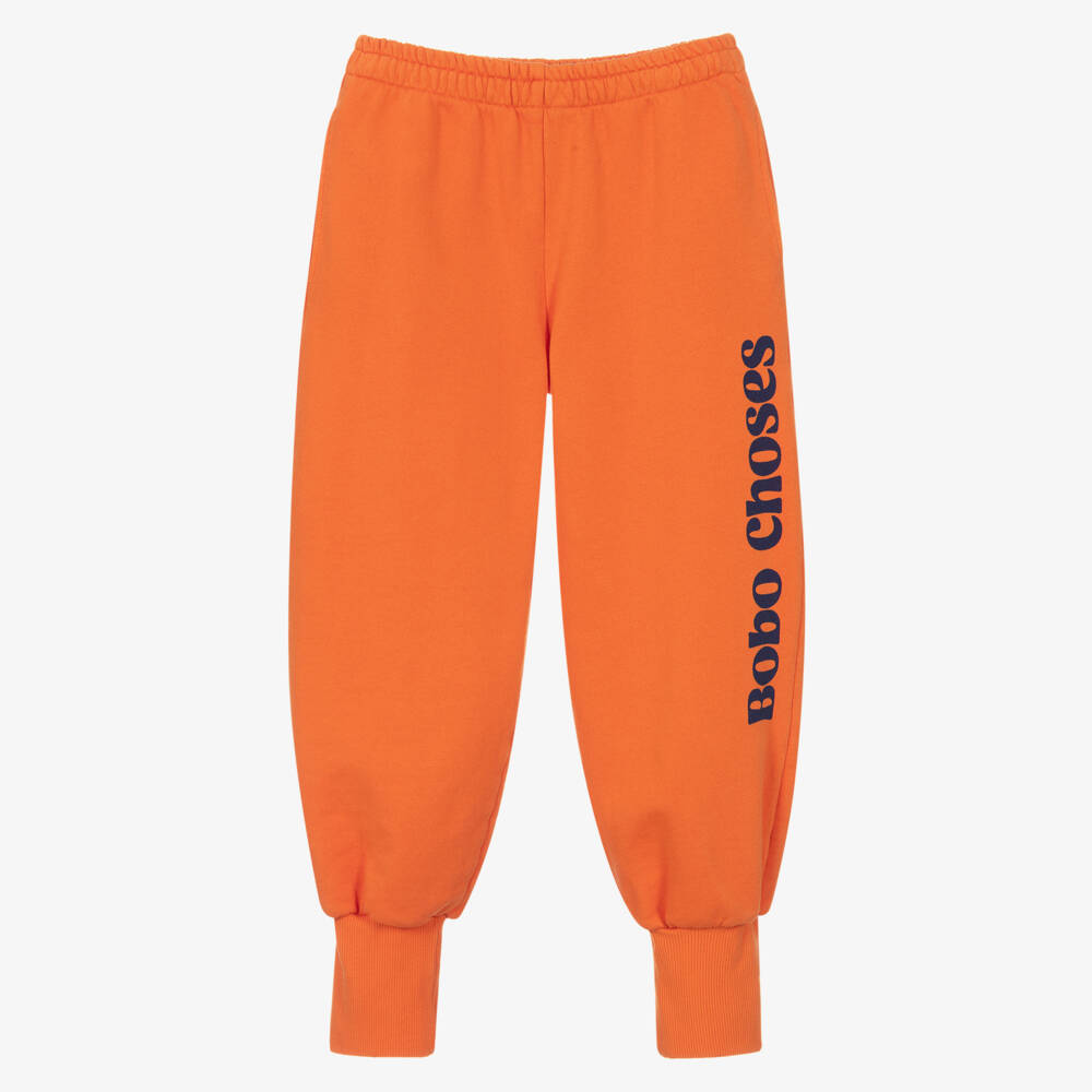 Bobo Choses-Boys Bright Tangerine Cotton Pants | Childrensalon Outlet
