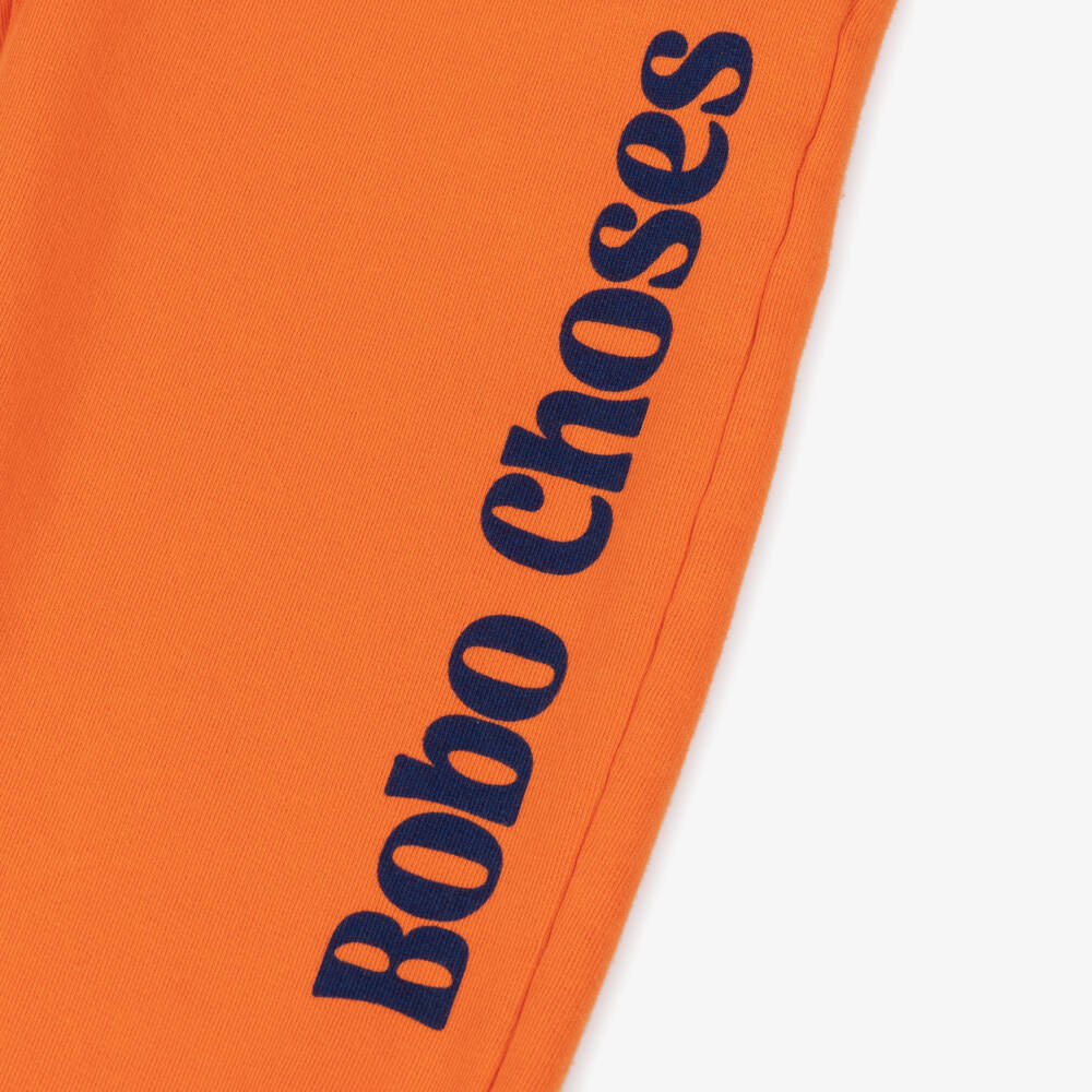 Bobo Choses-Boys Bright Tangerine Cotton Pants | Childrensalon Outlet