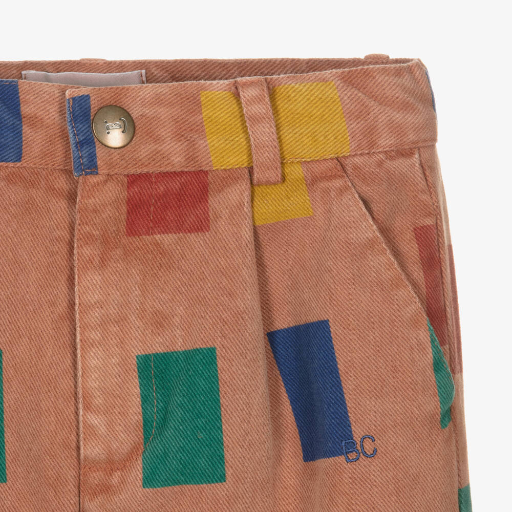 Bobo Choses-بنطلون مزيج قطن بألوان بلوك لون بني | Childrensalon Outlet