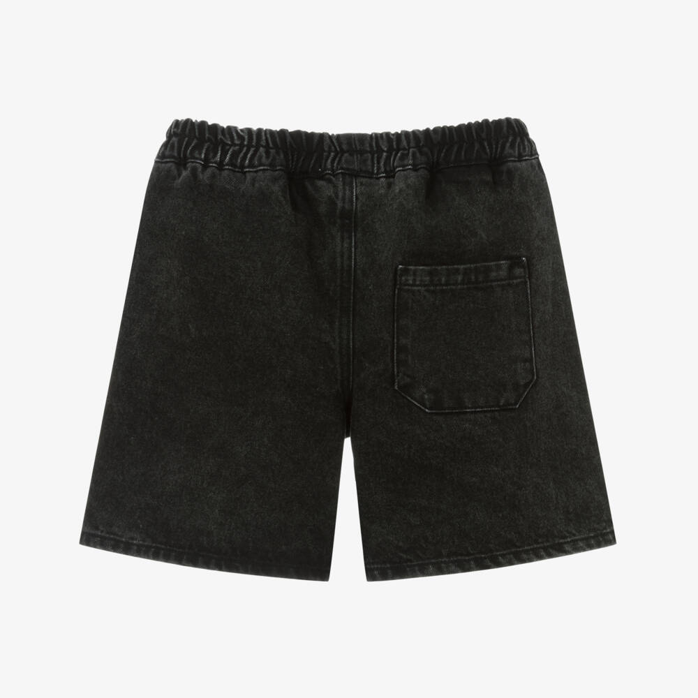 Bobo Choses-Boys Charcoal Denim Relaxed Shorts | Childrensalon Outlet