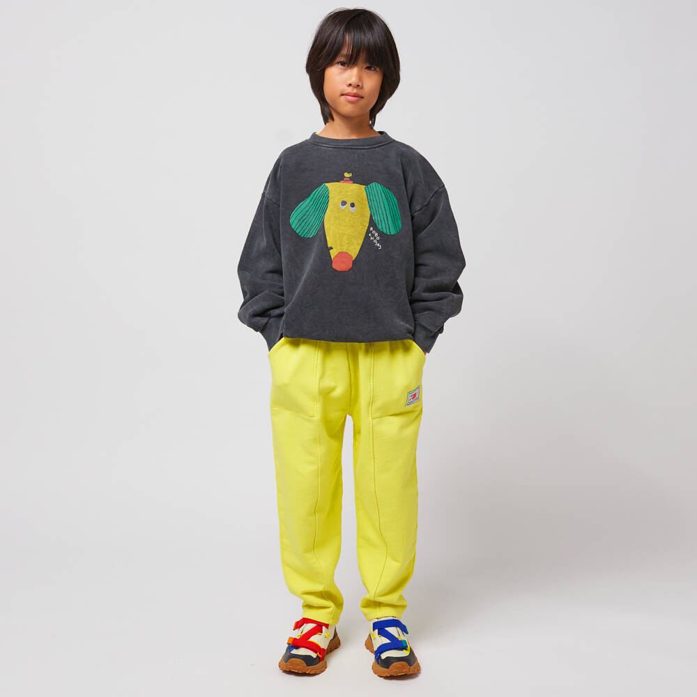 Bobo Choses-Boys Charcoal Organic Cotton Pullover | Childrensalon Outlet