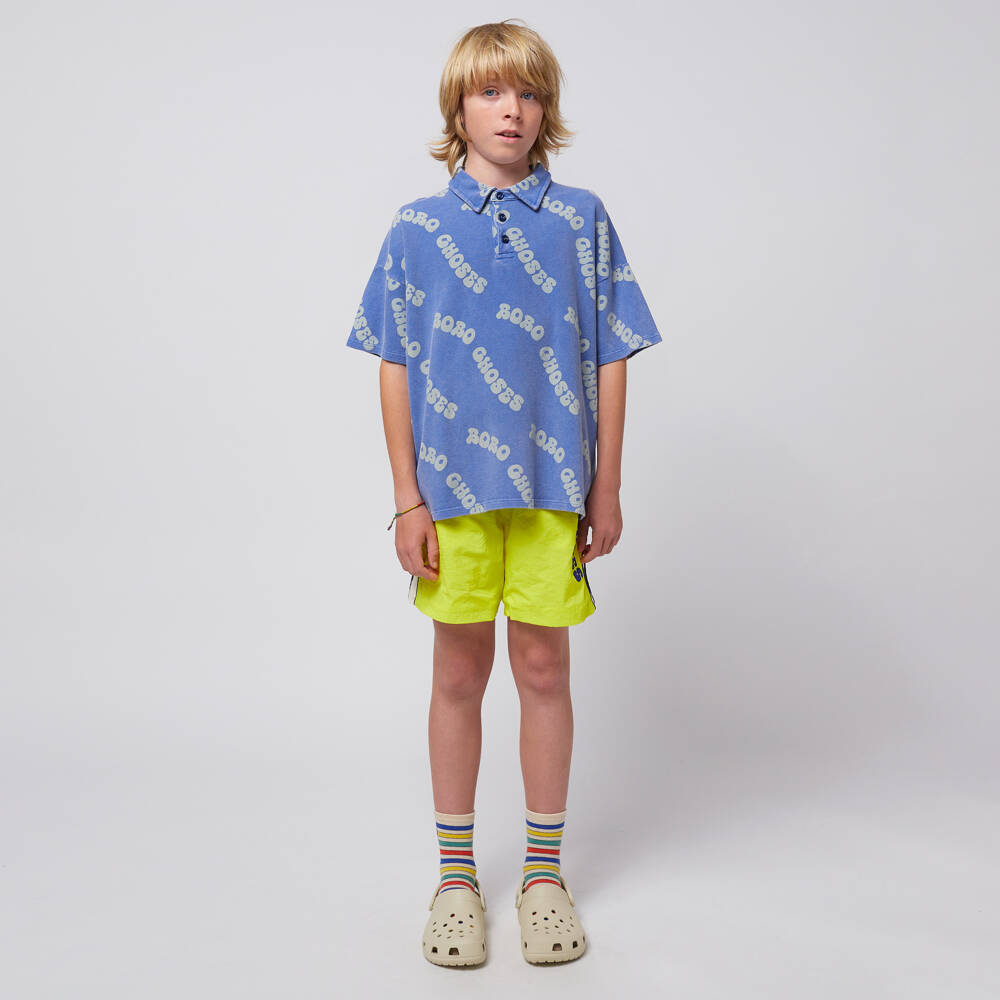 Bobo Choses-Boys Classic Blue Cotton Polo | Childrensalon Outlet