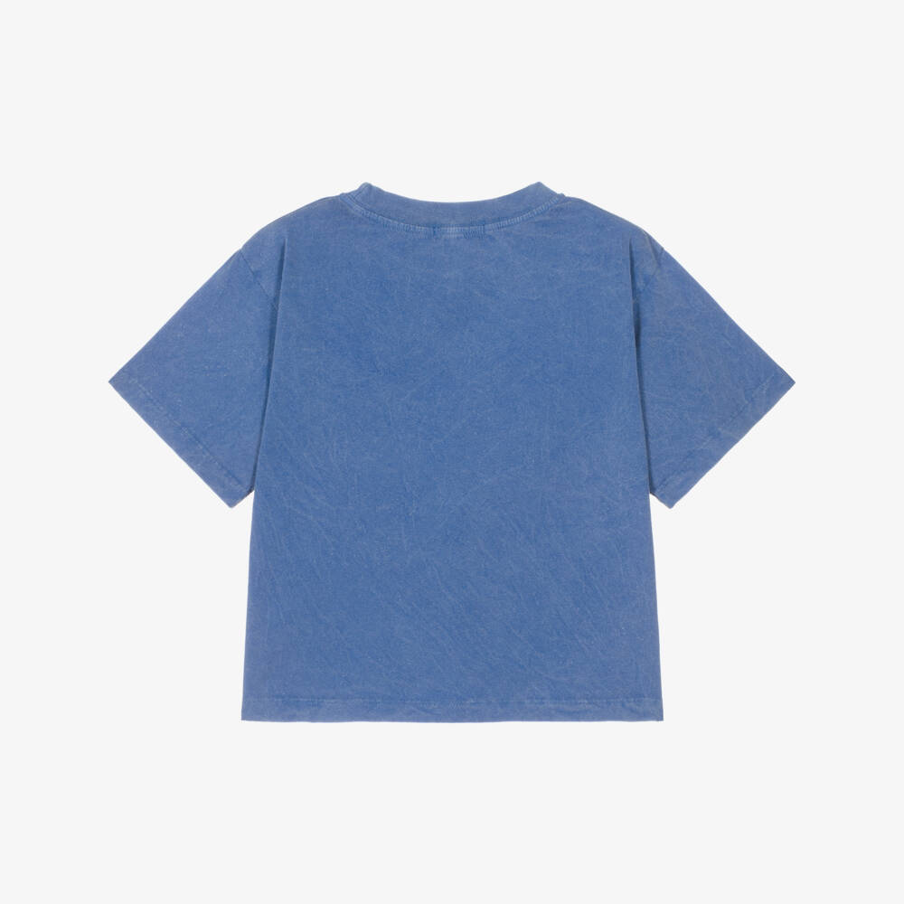 Bobo Choses-Boys Cornflower Cotton Tee Delight | Childrensalon Outlet