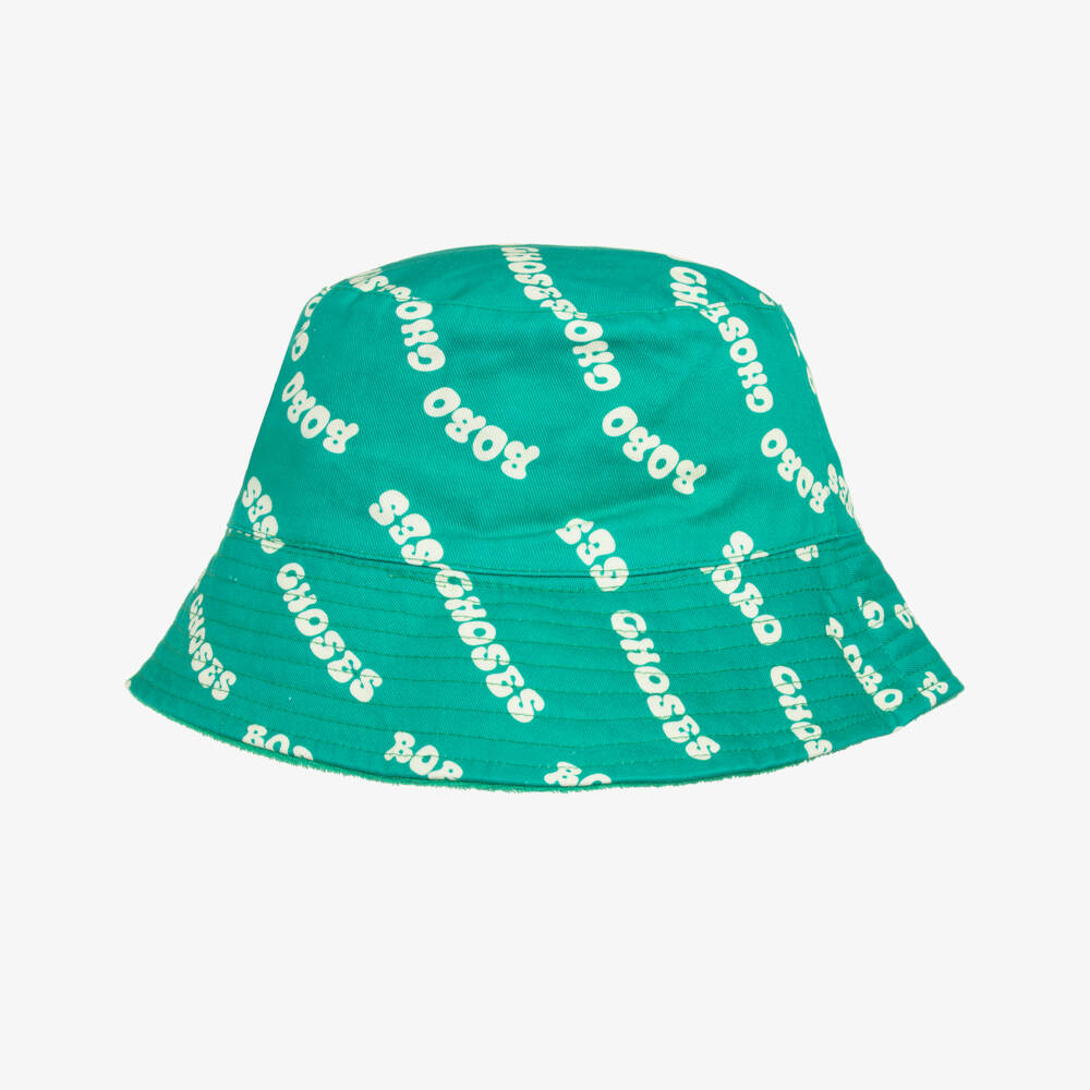 Bobo Choses-Boys Emerald Dual-Sided Playful Bucket Hat | Childrensalon Outlet