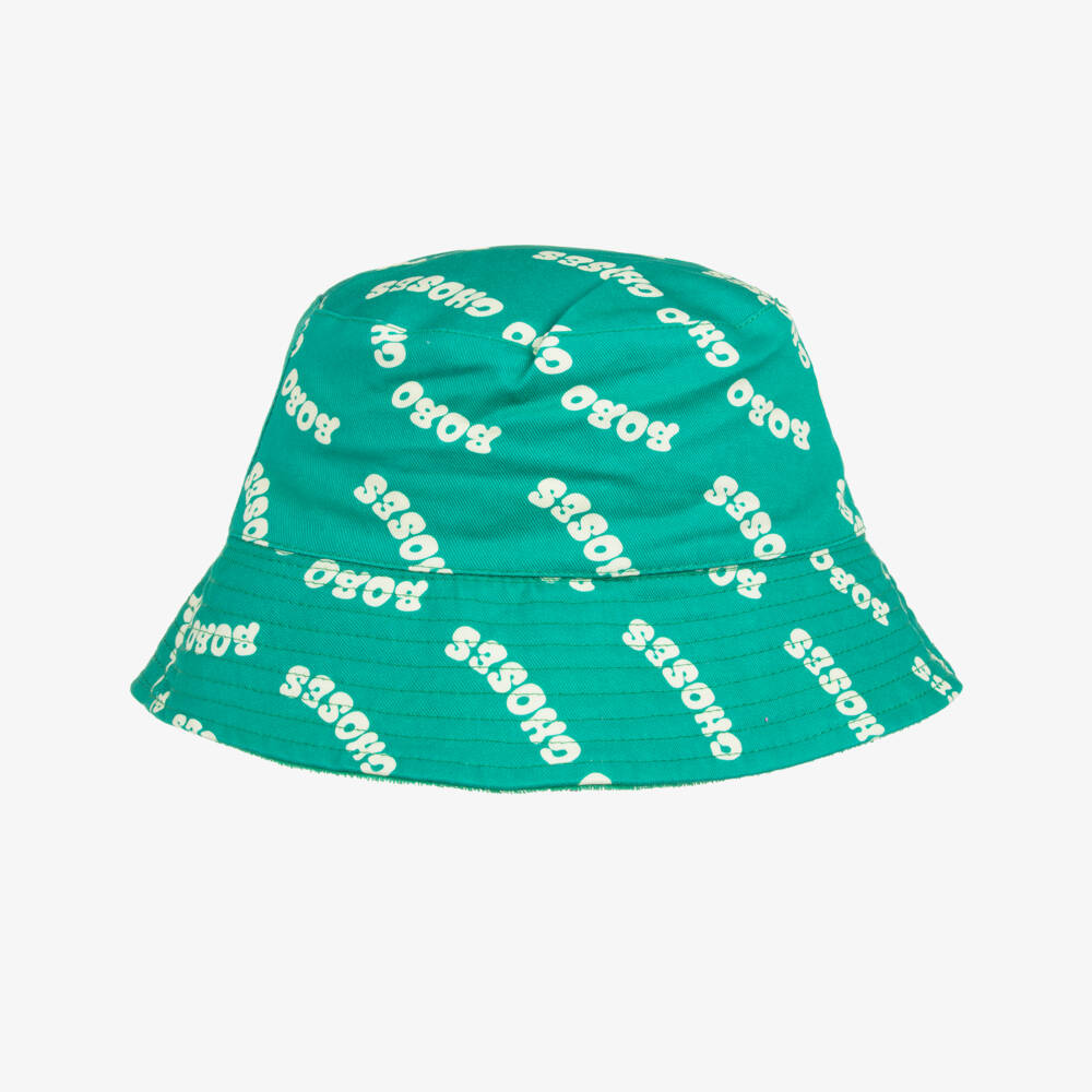 Bobo Choses-Boys Emerald Dual-Sided Playful Bucket Hat | Childrensalon Outlet