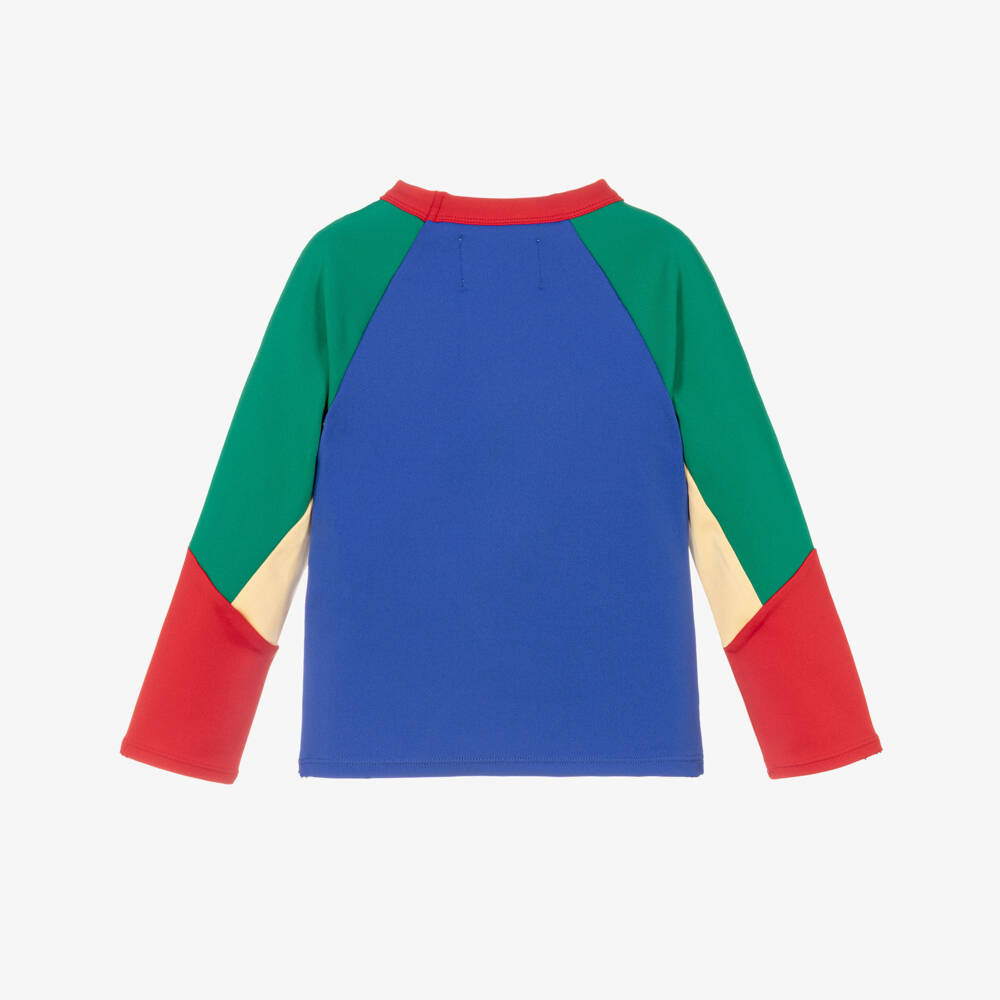 Bobo Choses-Boys & Girls Blue & Green Colourblock Base Layer Top | Childrensalon Outlet