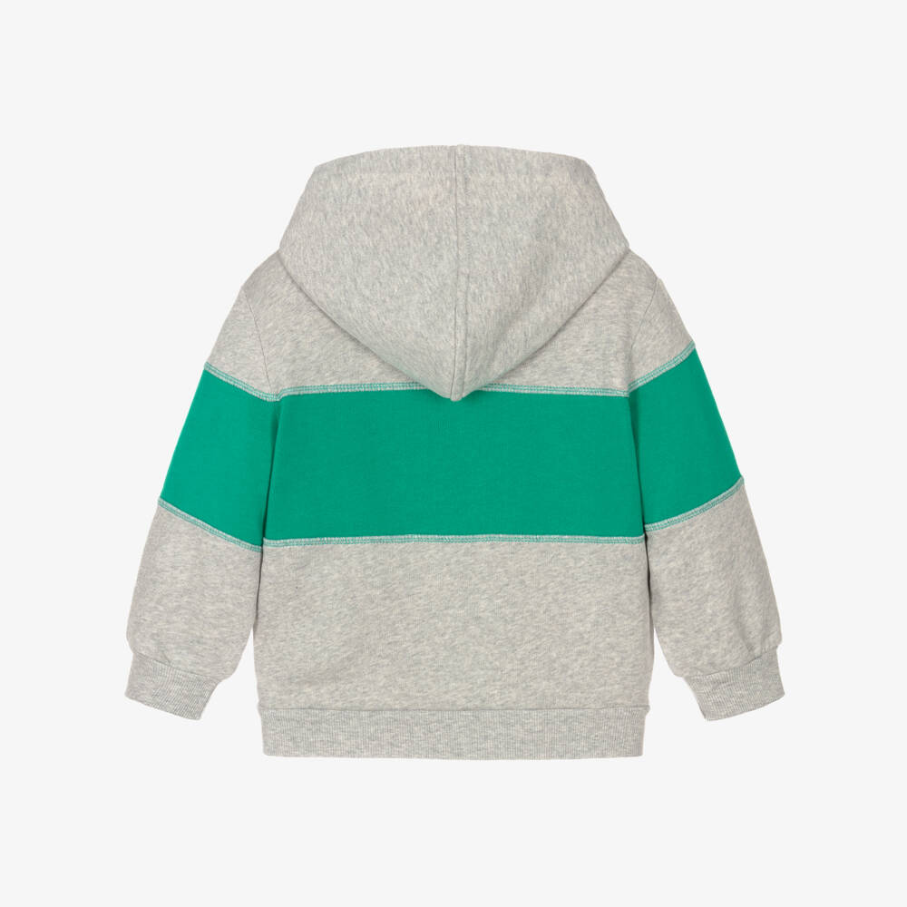 Bobo Choses-Boys Grey Colourblock Zip Jacket | Childrensalon Outlet