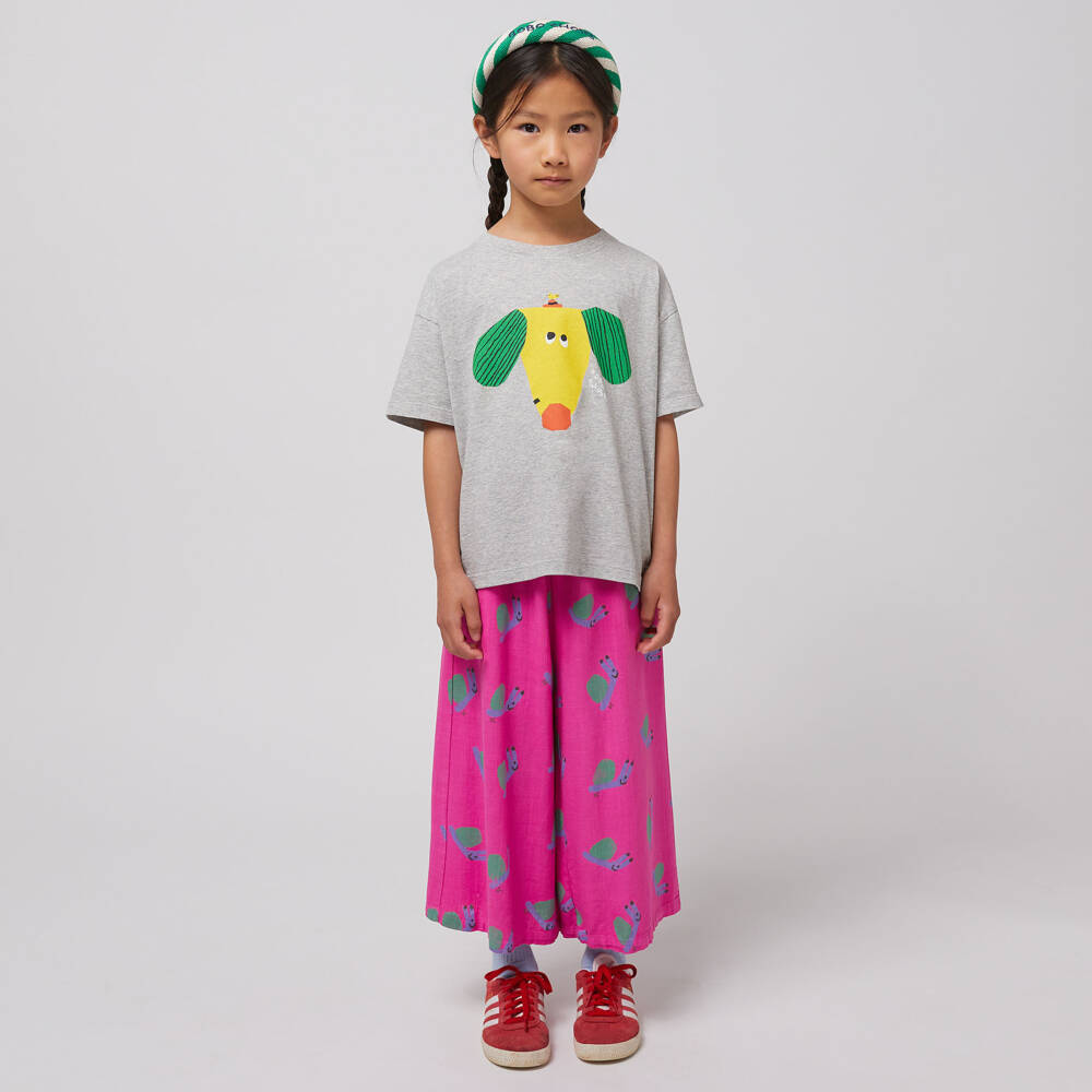 Bobo Choses-Boys Grey Happy Pup Tee | Childrensalon Outlet