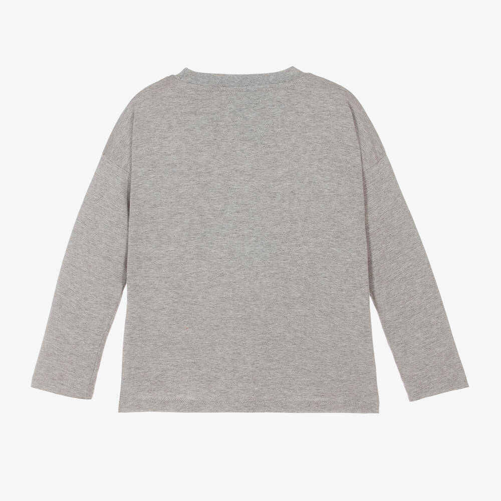 Bobo Choses-Boys Grey Squirrel Cotton Tee | Childrensalon Outlet