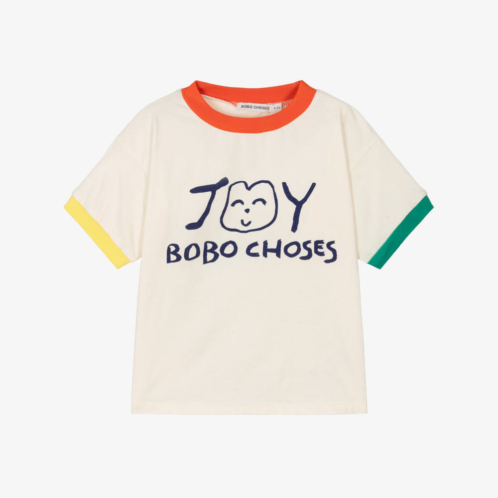 Bobo Choses-Boys Ivory Bliss Cotton Tee | Childrensalon Outlet