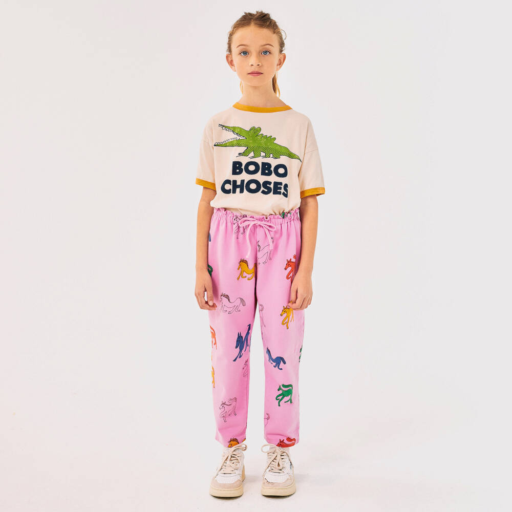 Bobo Choses-Boys Ivory Crocodile Graphic Tee | Childrensalon Outlet