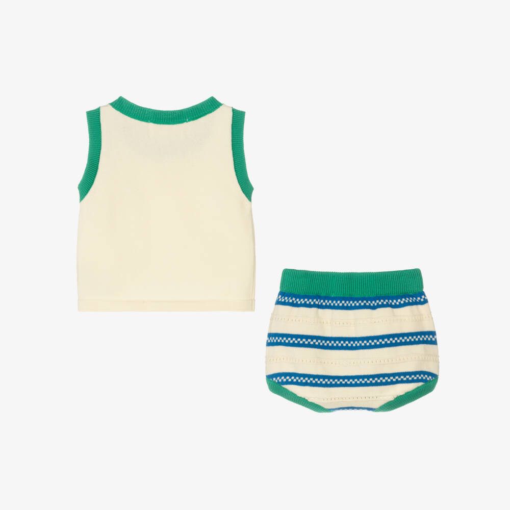 Bobo Choses-Boys Ivory & Green Summer Ensemble | Childrensalon Outlet