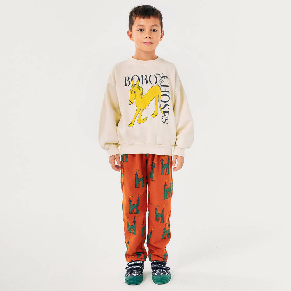 Bobo Choses-Boys Ivory Horse Graphic Sweatshirt | Childrensalon Outlet