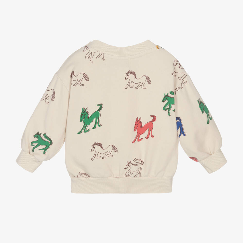 Bobo Choses-Boys Ivory Organic Sweatshirt | Childrensalon Outlet