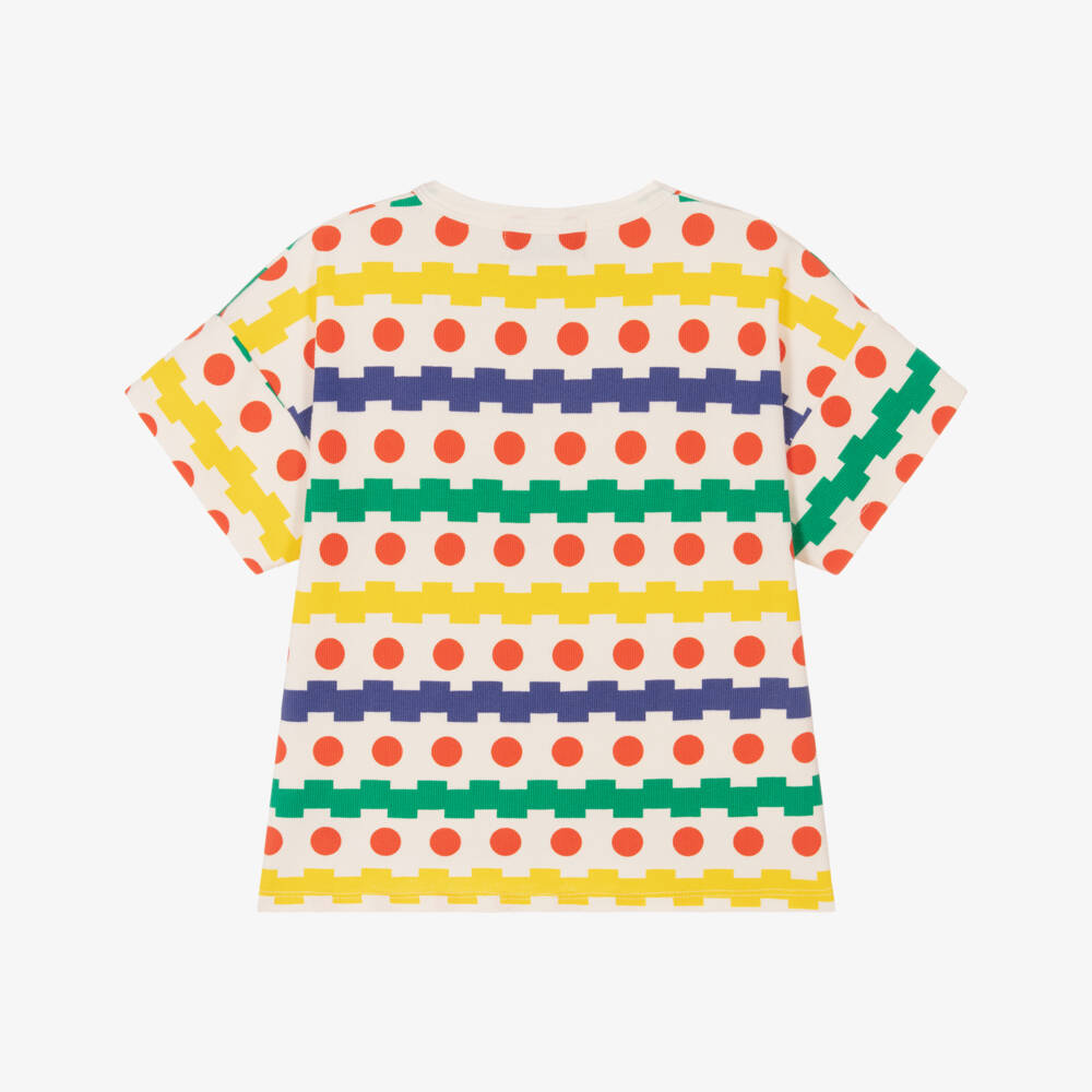 Bobo Choses-Boys Ivory Patterned Cotton Tee | Childrensalon Outlet