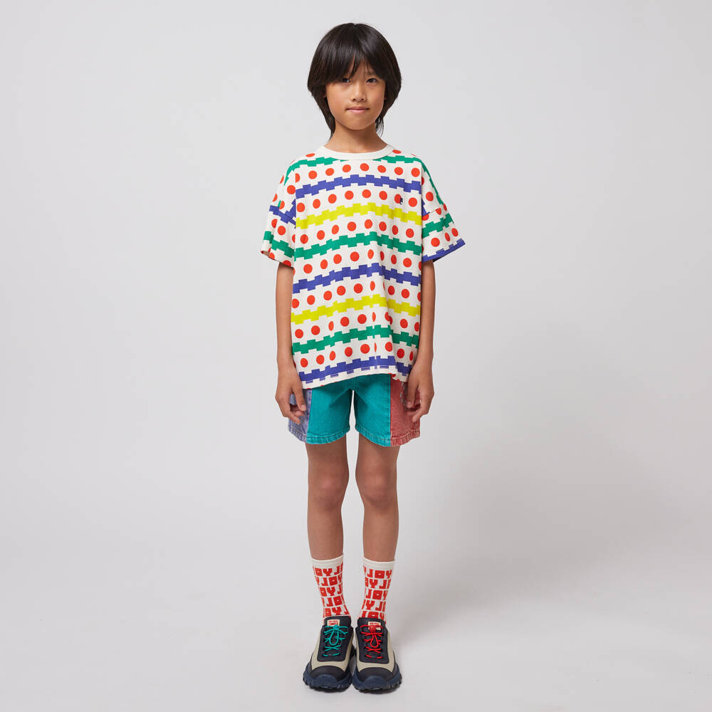 Bobo Choses-Boys Ivory Patterned Cotton Tee | Childrensalon Outlet