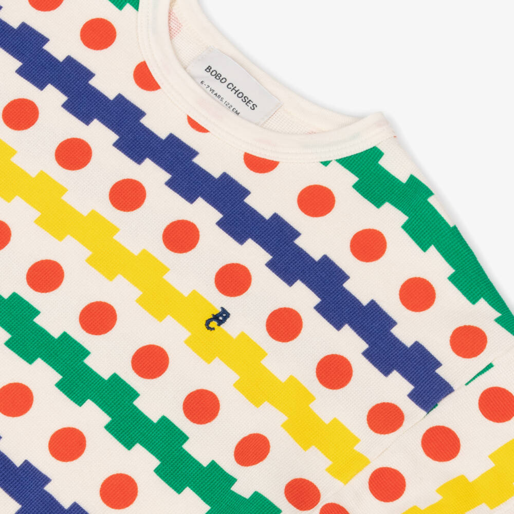 Bobo Choses-Boys Ivory Patterned Cotton Tee | Childrensalon Outlet