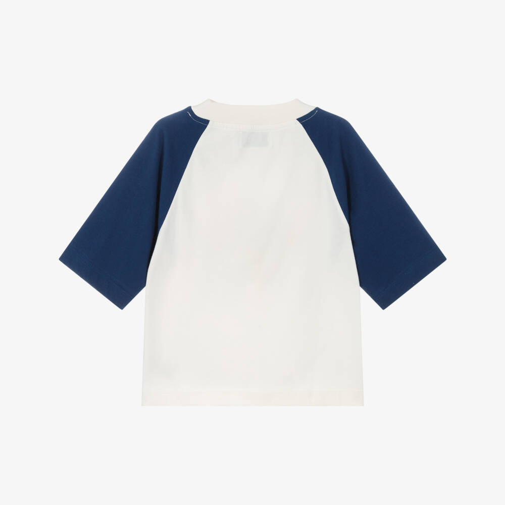 Bobo Choses-Boys Ivory Raglan Cotton Tee | Childrensalon Outlet