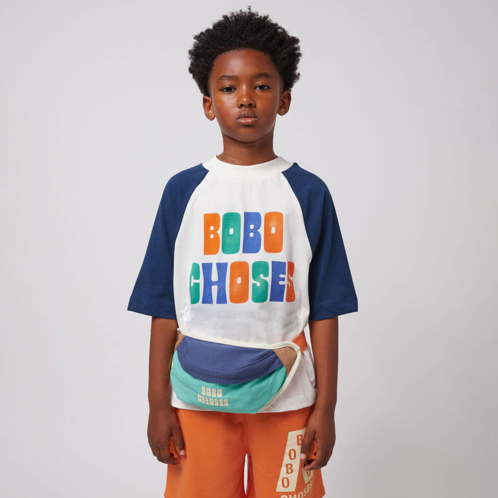 Bobo Choses-Boys Ivory Raglan Cotton Tee | Childrensalon Outlet