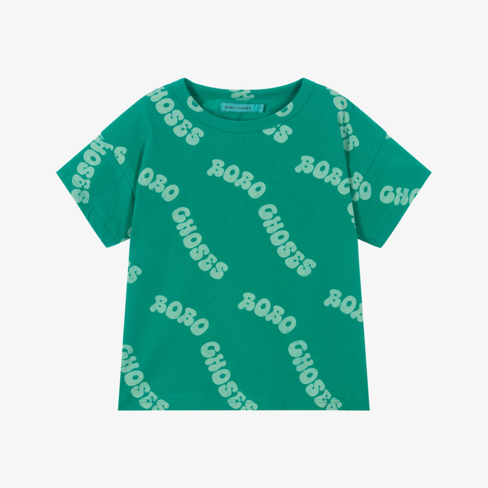 Bobo Choses-Boys Leafy Organic Cotton Tee | Childrensalon Outlet