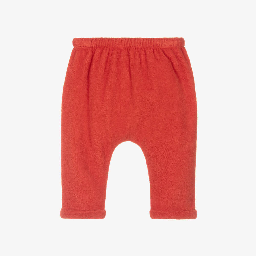 Bobo Choses-Boys Red Terry Cotton Joggers | Childrensalon Outlet
