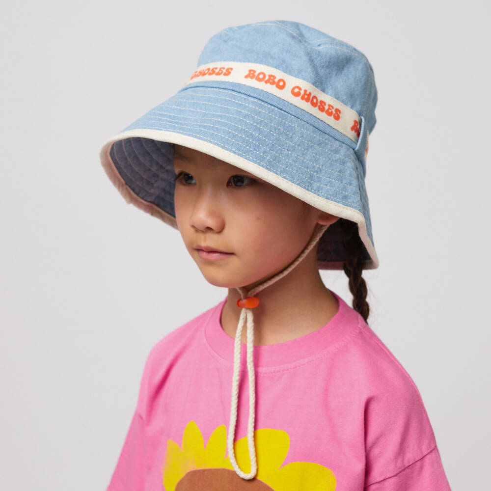 Bobo Choses-Boys Soft Denim Sun Hat | Childrensalon Outlet