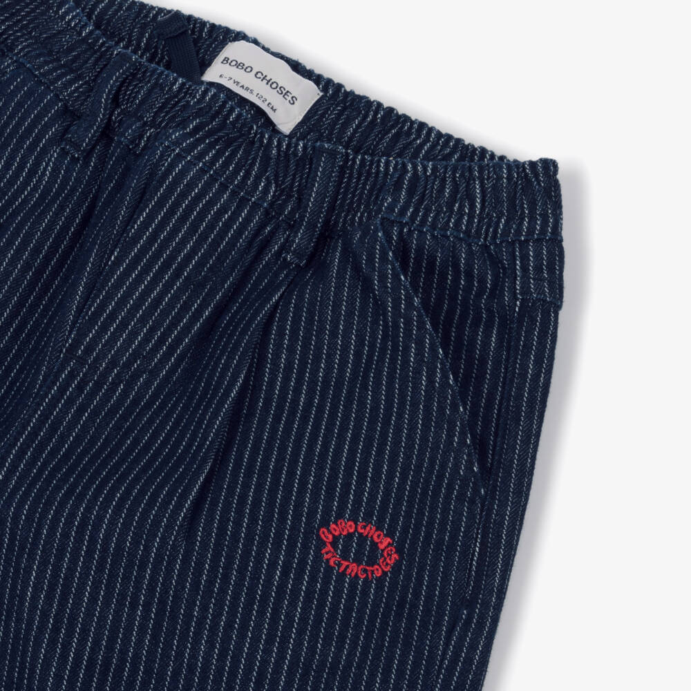 Bobo Choses-بنطلون جينز مخطط كلاسيكي باللون الأزرق | Childrensalon Outlet