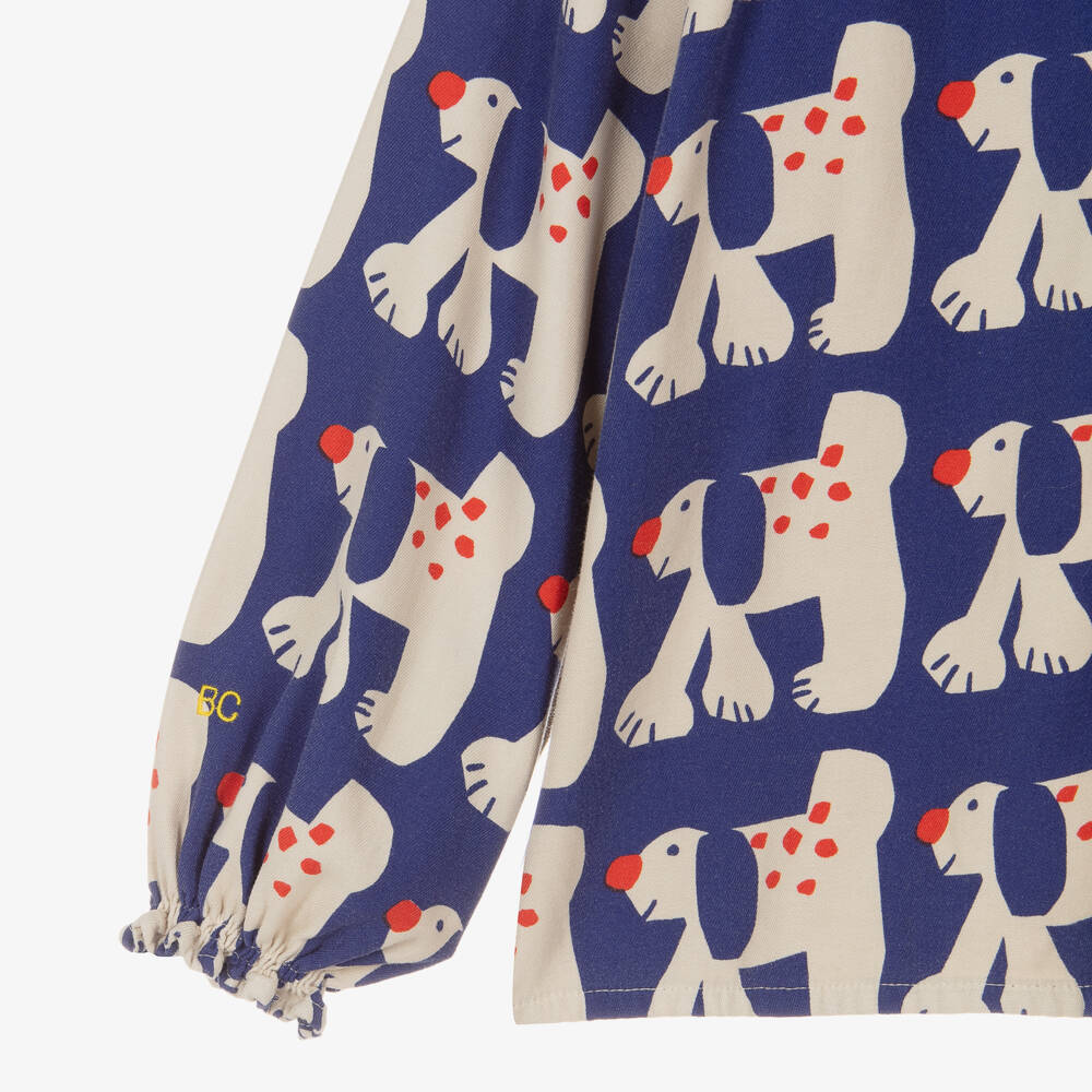 Bobo Choses-بلوزة فيسكوز وقطن لون أزرق | Childrensalon Outlet