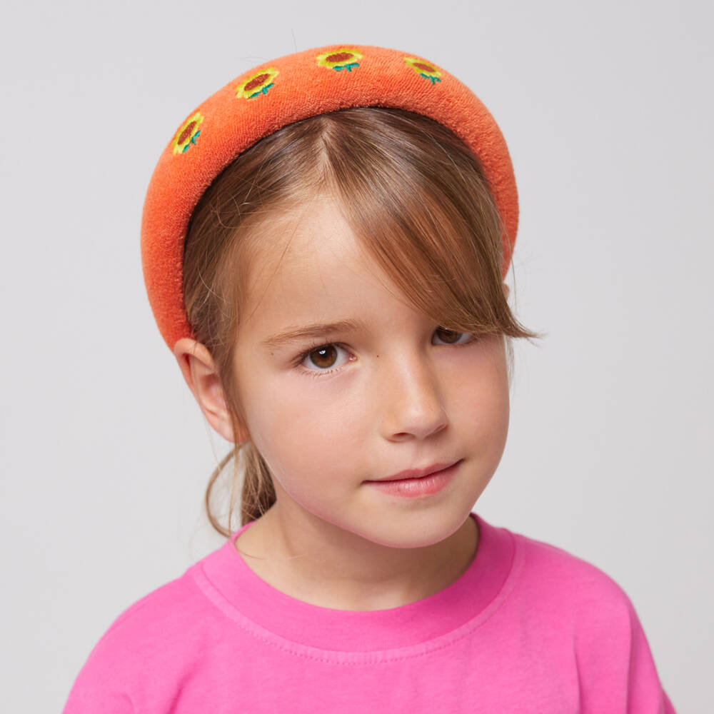 Bobo Choses-Girls Citrus Sunflower Embroidered Headband | Childrensalon Outlet
