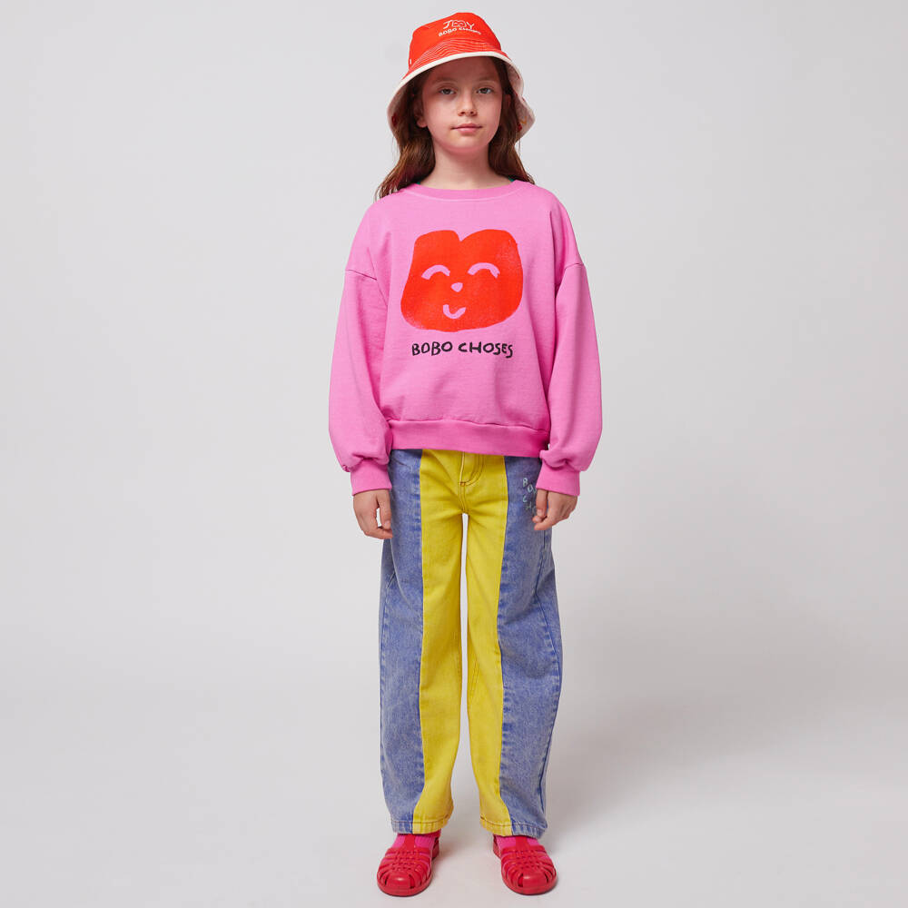 Bobo Choses-Girls Fuchsia Organic Cotton Top | Childrensalon Outlet
