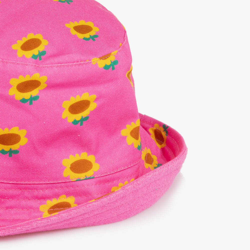 Bobo Choses-Girls Fuchsia Reversible Sunflower Hat | Childrensalon Outlet