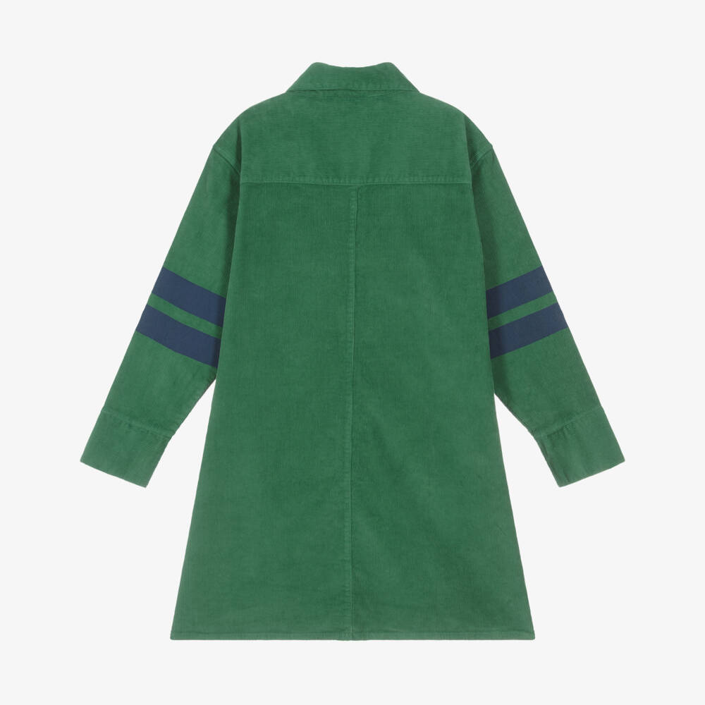 Bobo Choses-Girls Green Corduroy Button Dress | Childrensalon Outlet