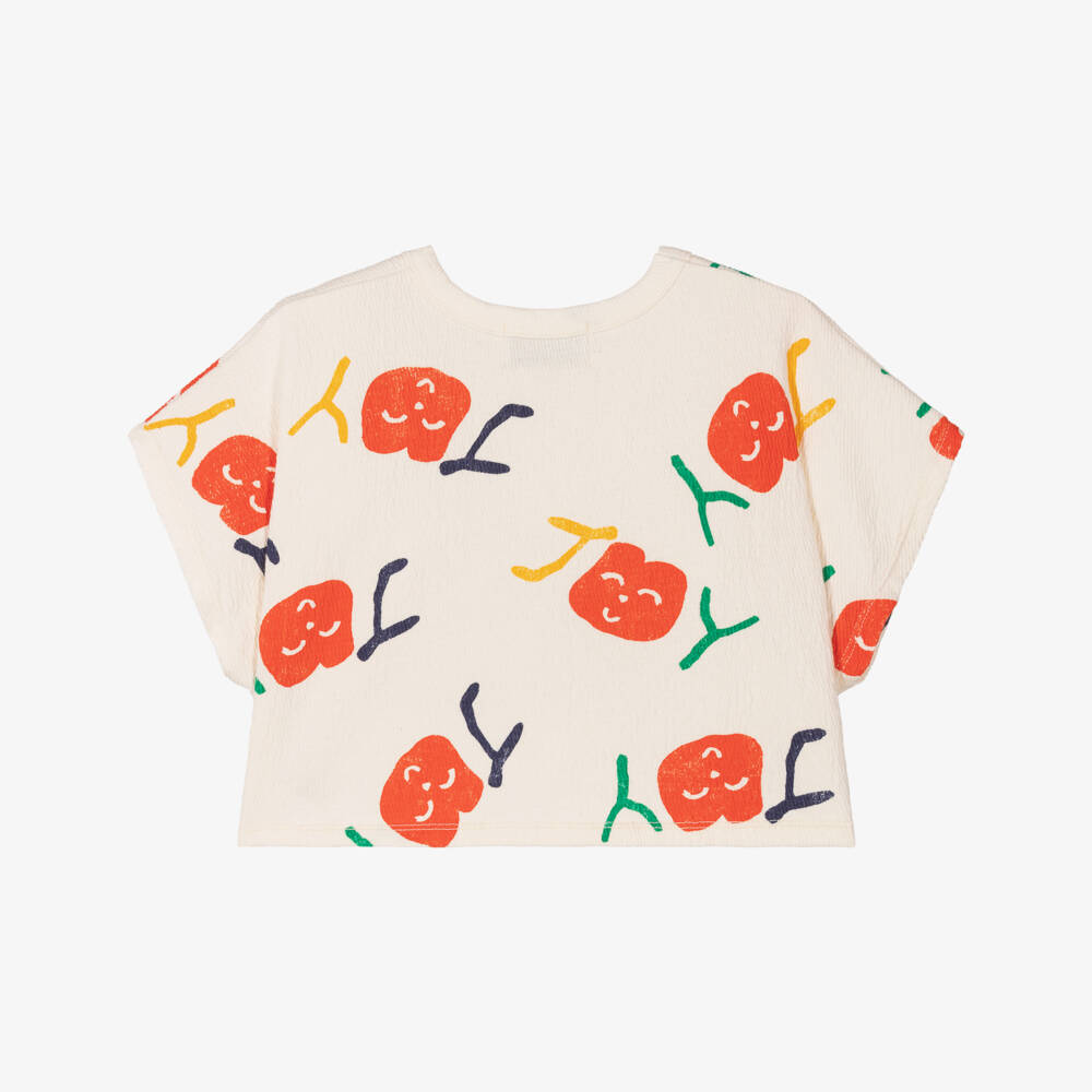 Bobo Choses-Футболка из органического хлопка кремовая для девочек | Childrensalon Outlet