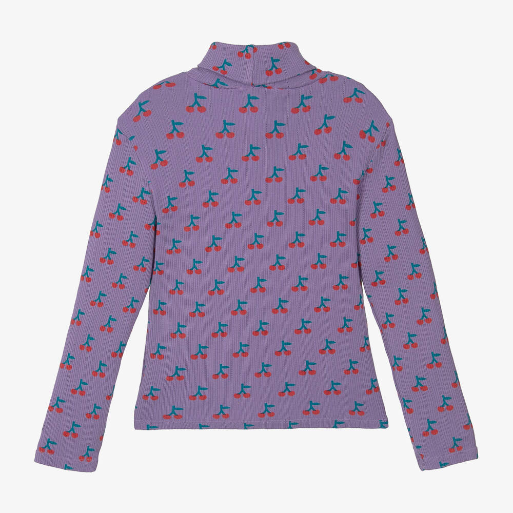 Bobo Choses-Фиолетовый хлопковый гольф с вишневым принтом для девочек | Childrensalon Outlet