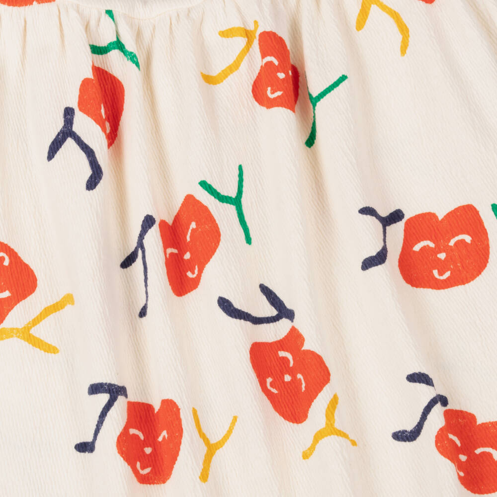 Bobo Choses-Girls Light Textured Ivory Dress | Childrensalon Outlet