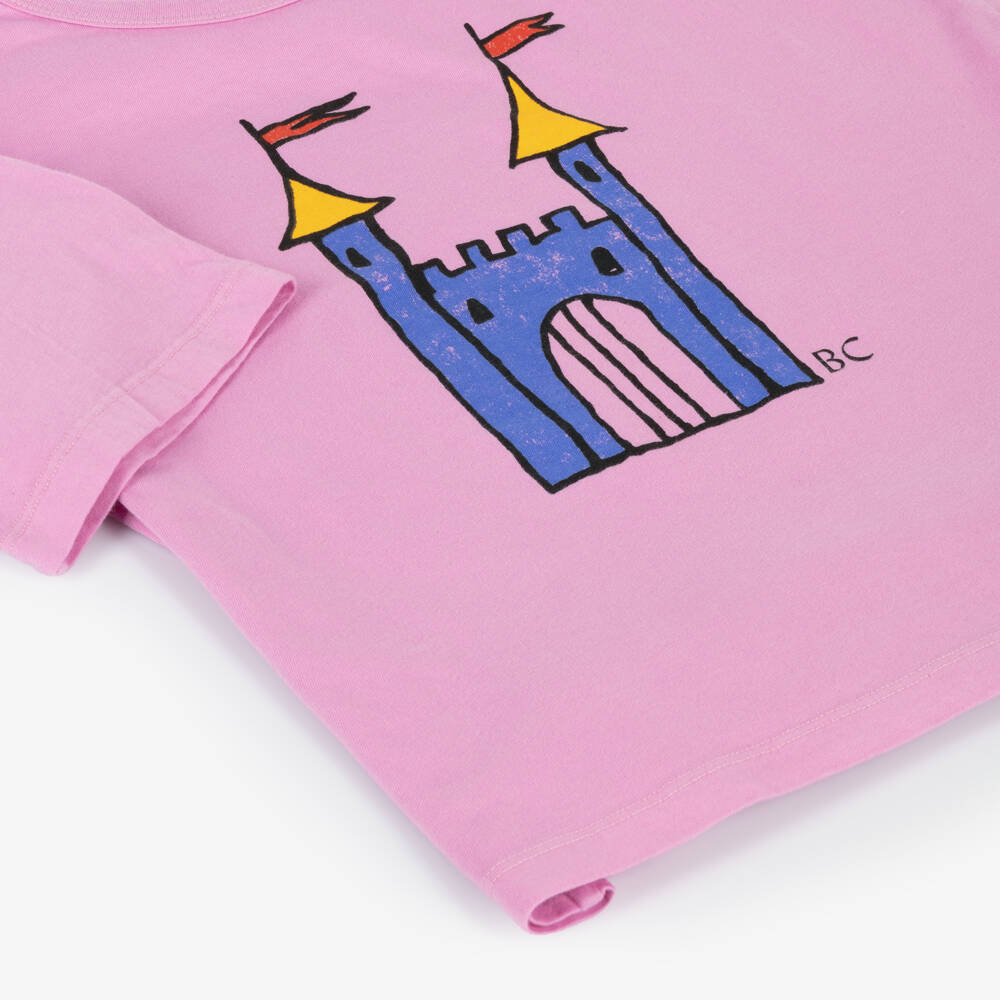 Bobo Choses-Girls Lilac Castle Print Tee | Childrensalon Outlet