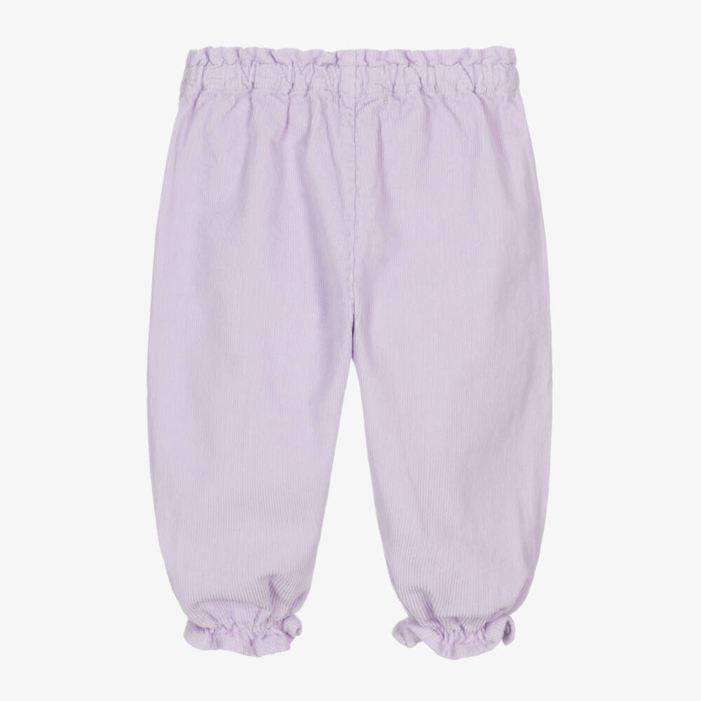 Bobo Choses-Girls Lilac Organic Cord Trousers | Childrensalon Outlet