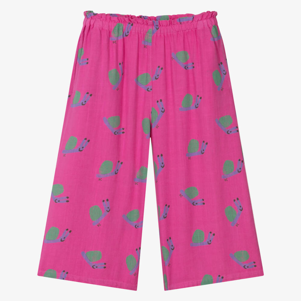 Bobo Choses-Girls Rosy Snail Print Culottes | Childrensalon Outlet