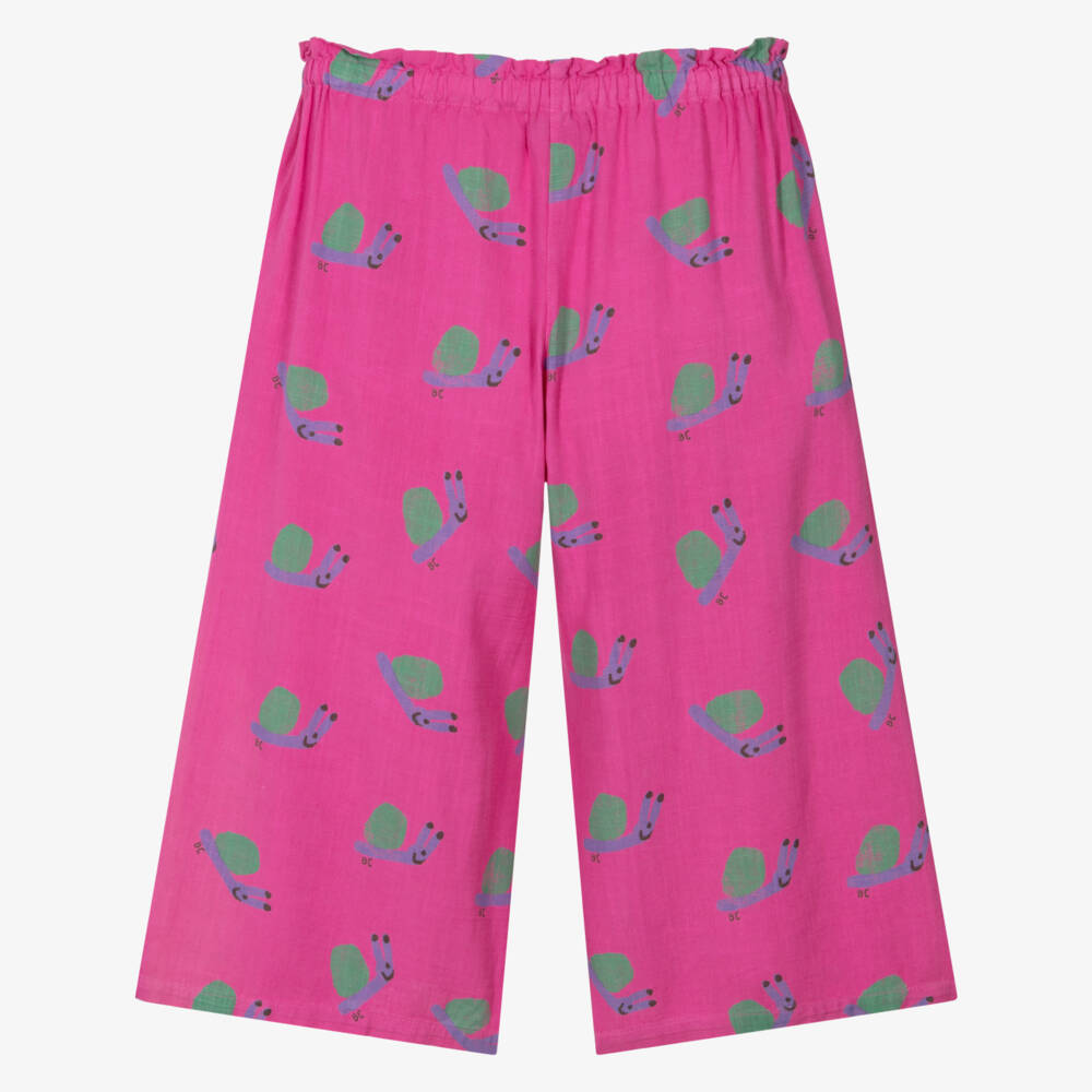 Bobo Choses-Girls Rosy Snail Print Culottes | Childrensalon Outlet
