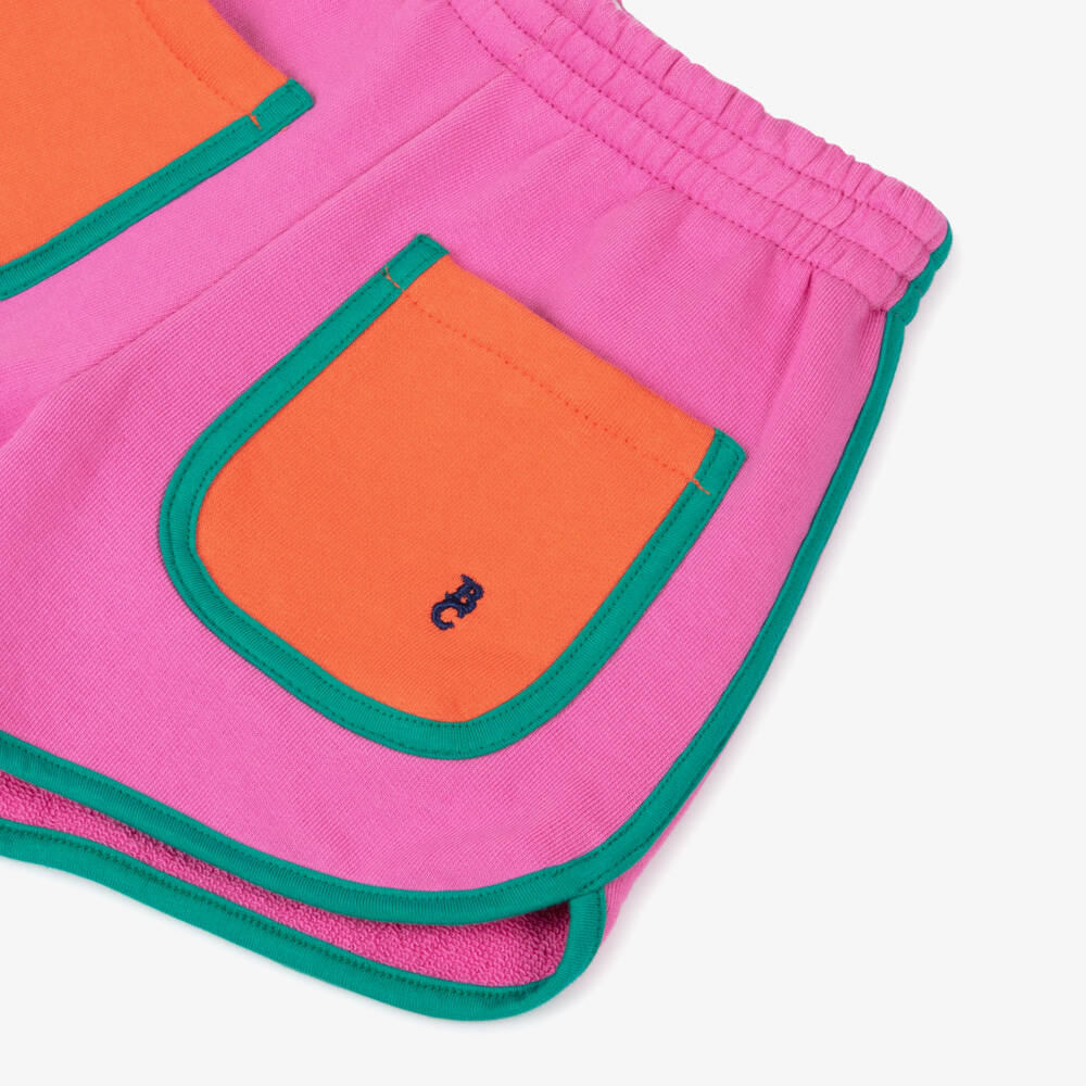 Bobo Choses-Girls Soft Pink Jersey Cotton Shorts | Childrensalon Outlet