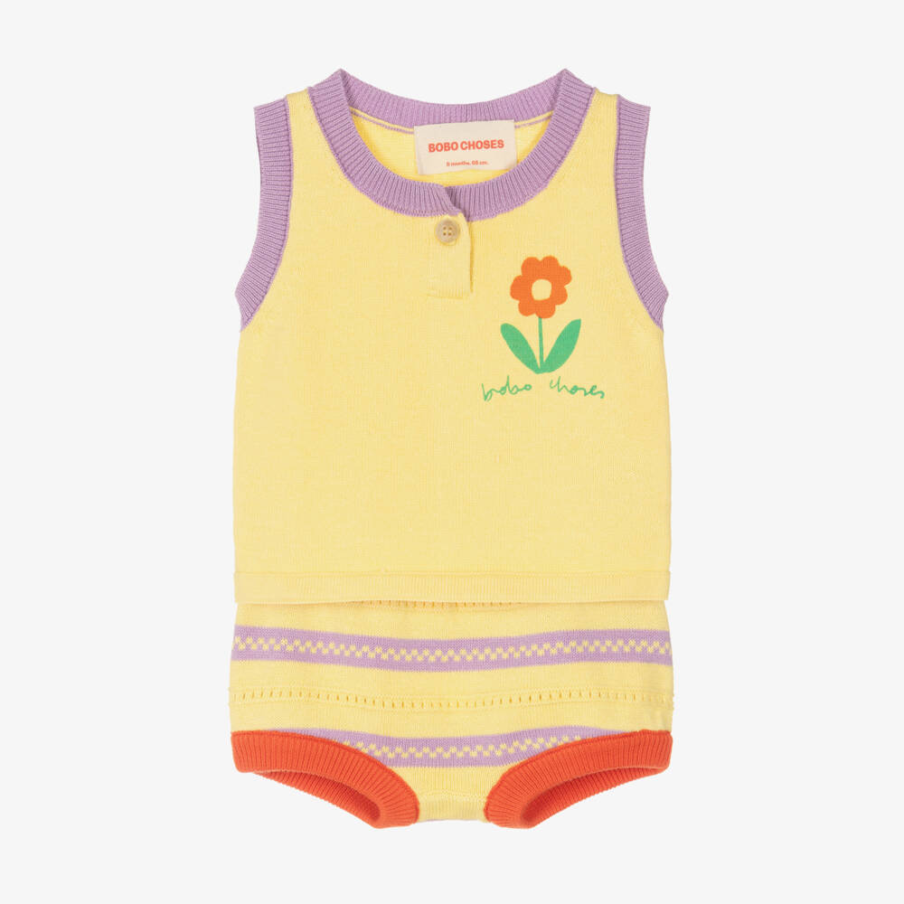 Bobo Choses-Girls Sunny Blossom Shorts Ensemble | Childrensalon Outlet