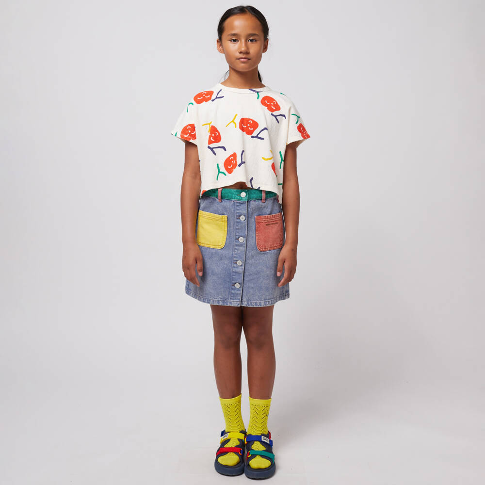 Bobo Choses-Girls Vibrant Blue Colorblock Skirt | Childrensalon Outlet