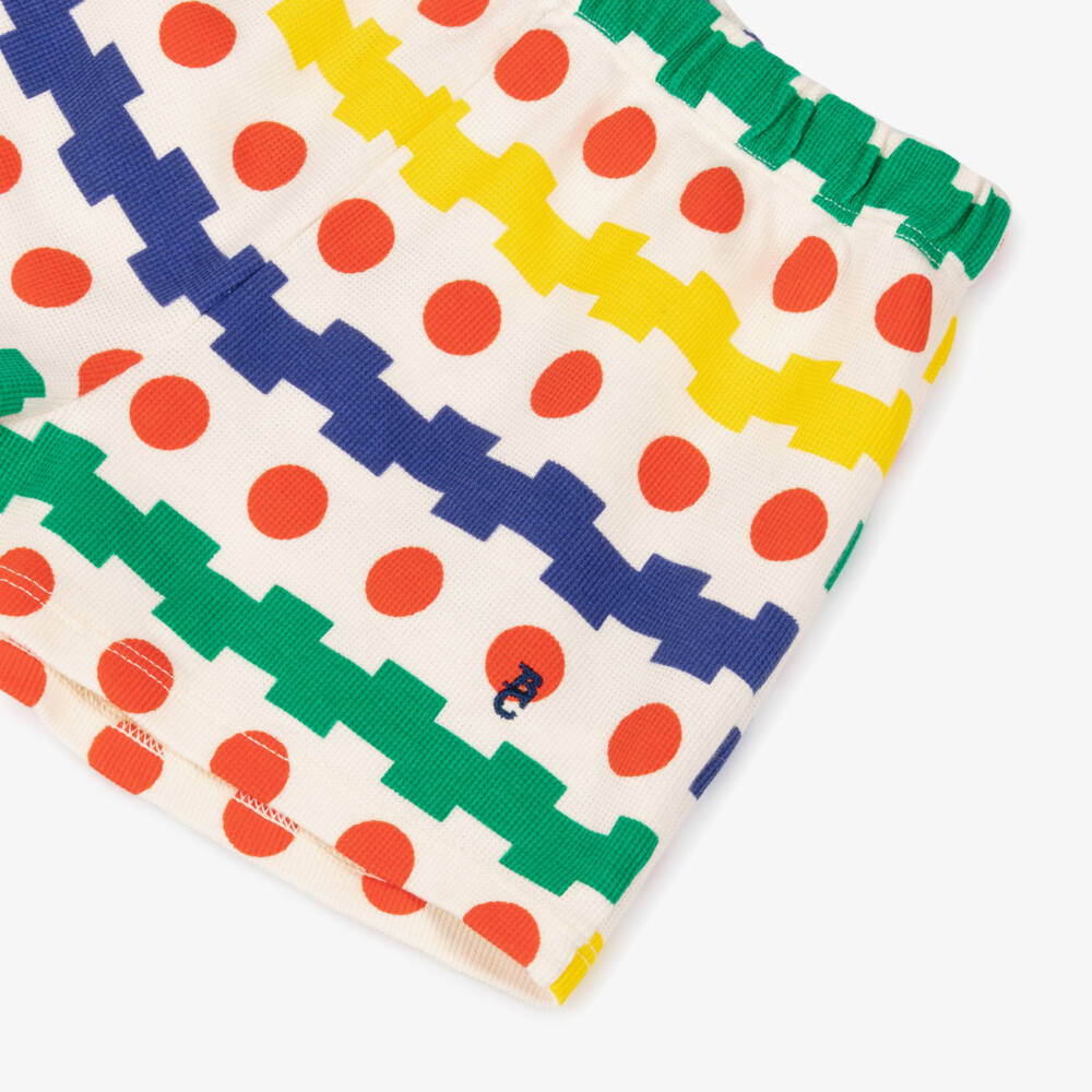 Bobo Choses-Girls Woven Ivory Graphic Shorts | Childrensalon Outlet