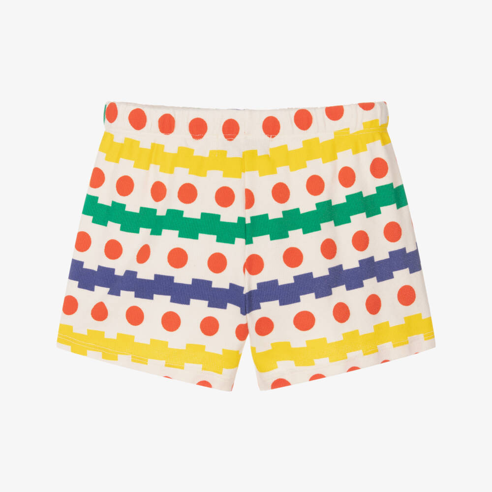 Bobo Choses-Girls Woven Ivory Graphic Shorts | Childrensalon Outlet