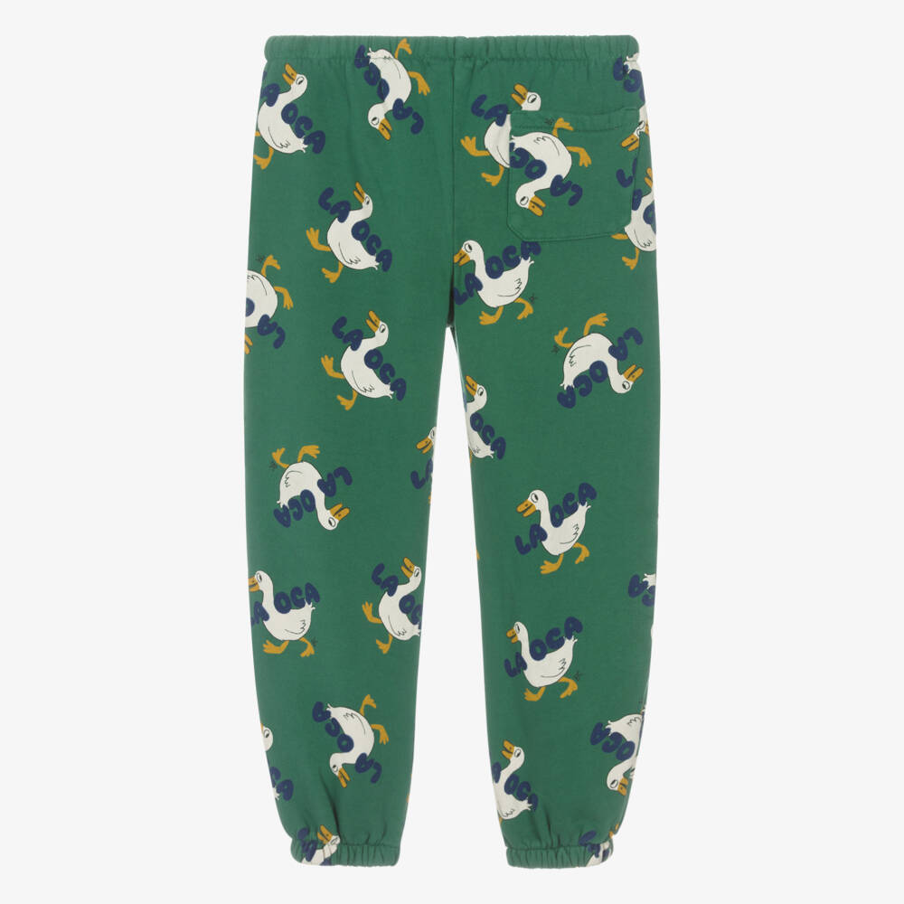Bobo Choses-Green Organic Cotton Jersey Goose Joggers | Childrensalon Outlet